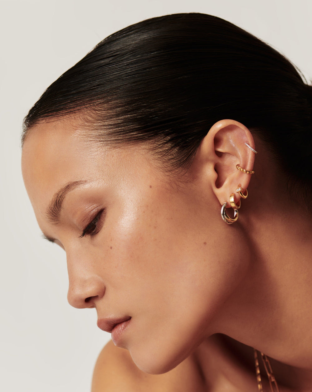 Lucy Williams Chunky Entwine Small Hoop Earrings